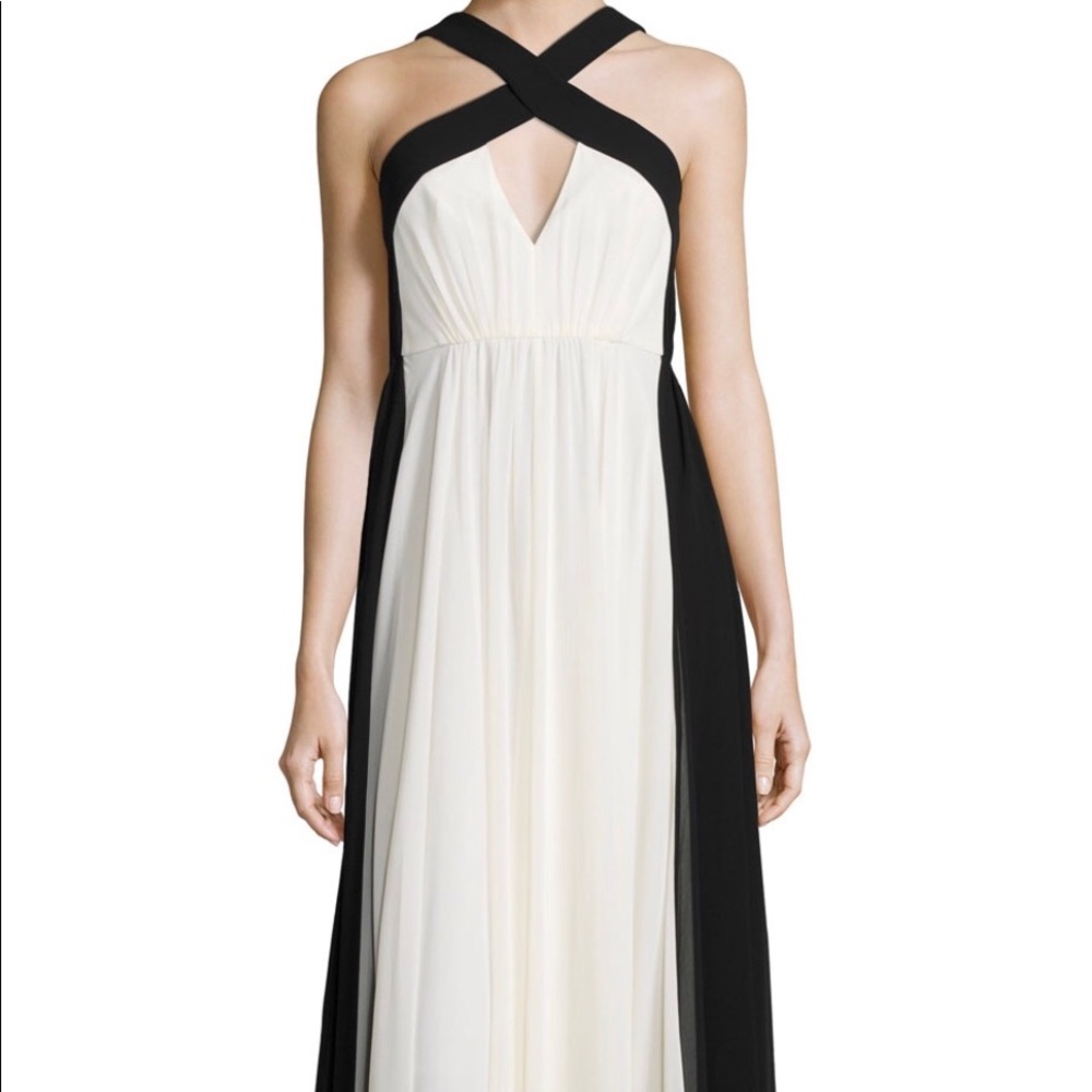 Halston Heritage color block dress